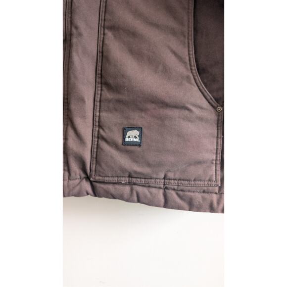 Berne Bark Canvas Insulated Shop Coat Mens 3XLT Workwear Utility Barn Coat Chore - Picture 3 of 11